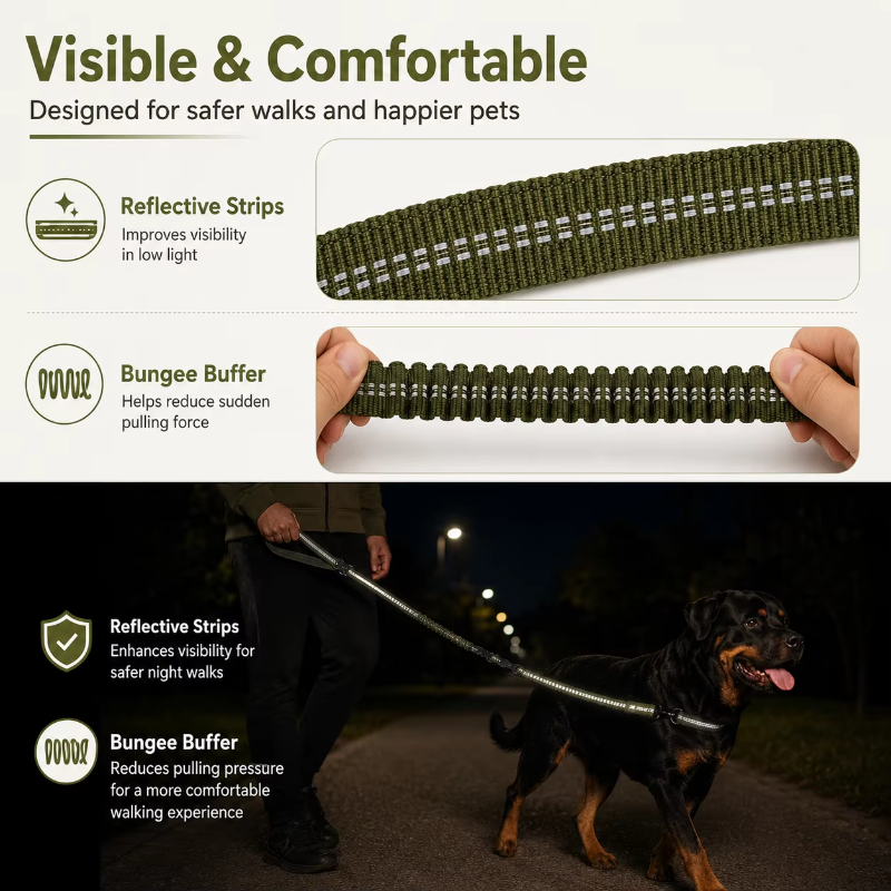 Tactical Bungee Dog Leash