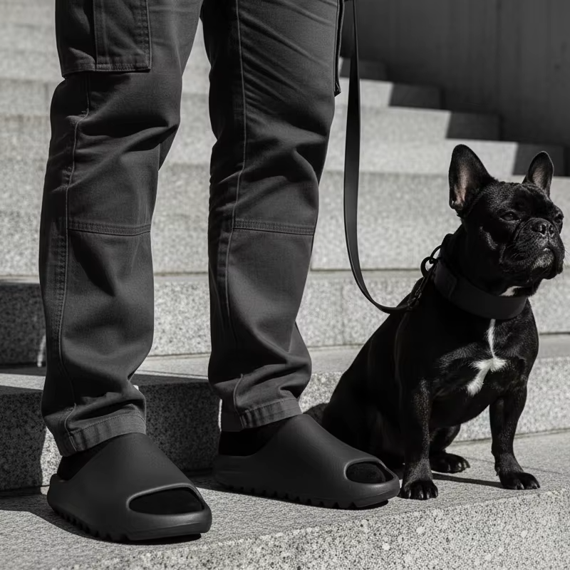 Custom Black EVA Slides & Pet Accessories Set