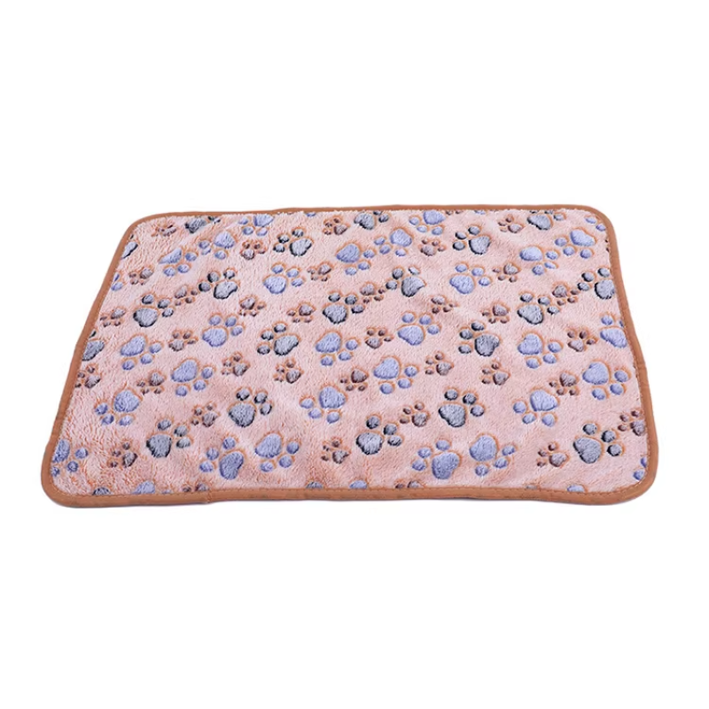 Soft Plush Paw Print Pet Blanket for Dogs