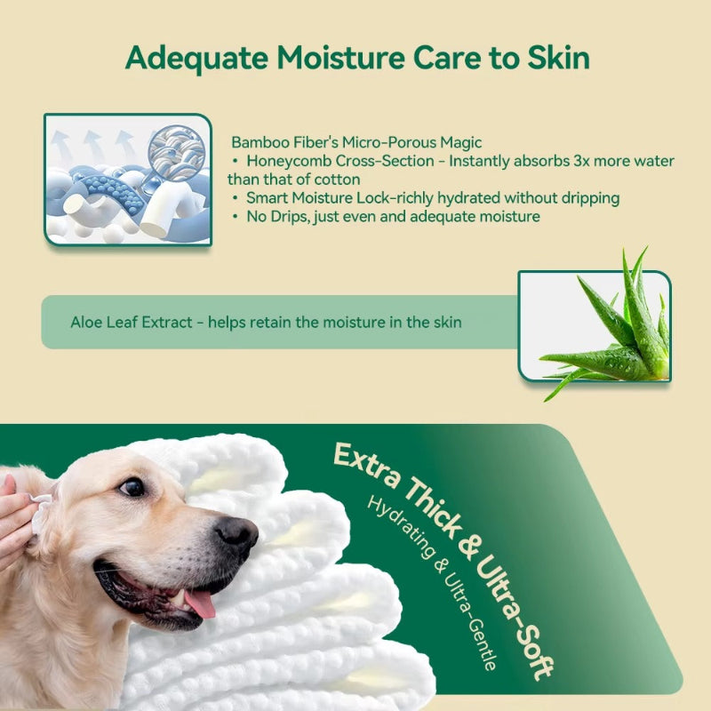 Bamboo Fiber Pet Wet Wipes