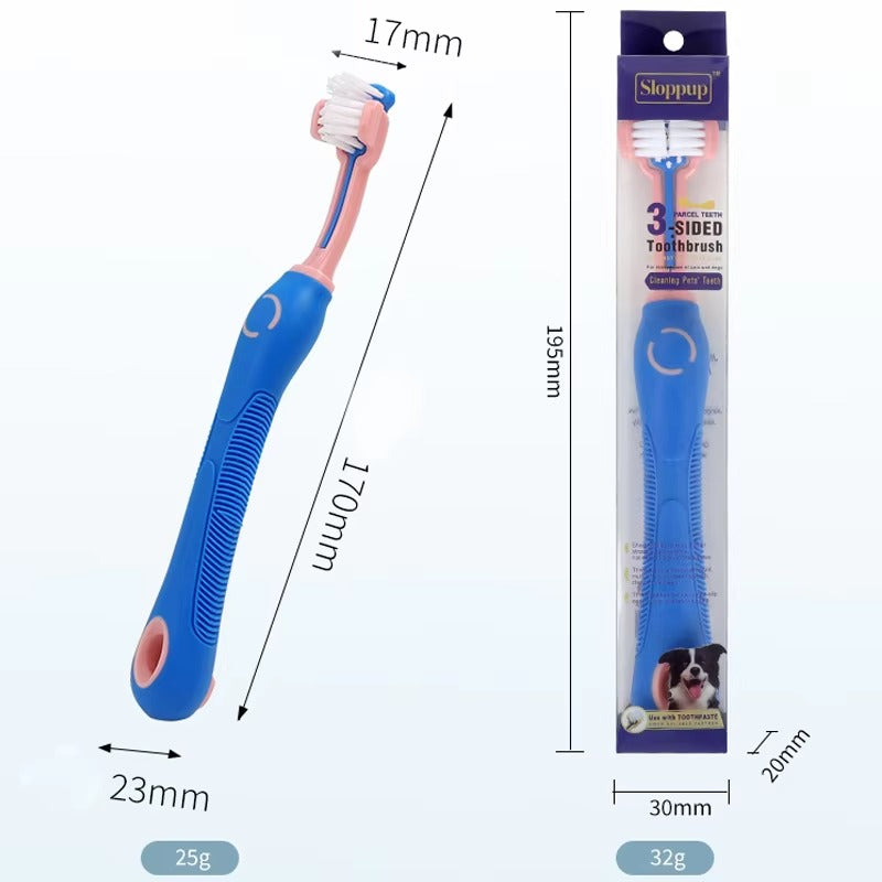 3-Sided Soft Bristles Pet Toothbrush