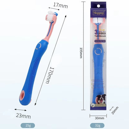 3-Sided Soft Bristles Pet Toothbrush