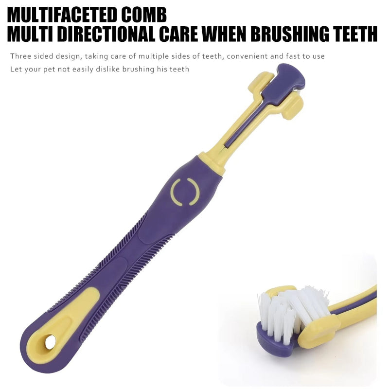 3-Sided Soft Bristles Pet Toothbrush