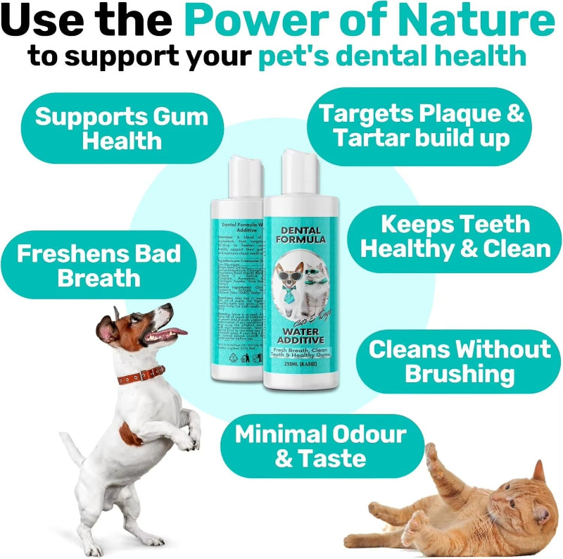 Natural Pet Dental Water Additive for Dogs & Cats