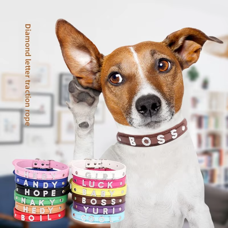 Personalized Rhinestone Pet Name Collar