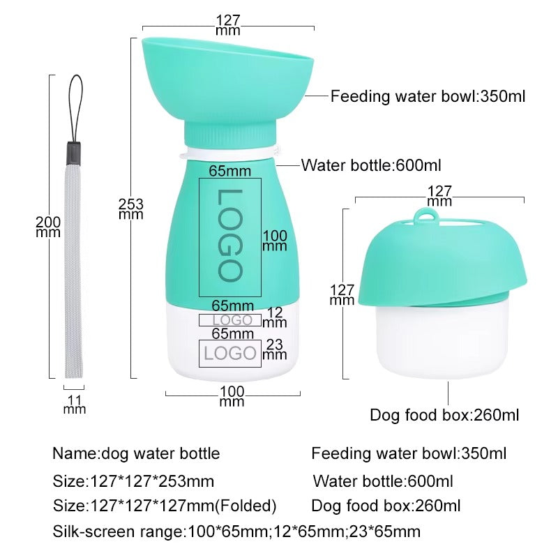 3-in-1 Pet Travel Water Bottle