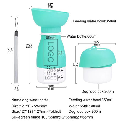 3-in-1 Pet Travel Water Bottle