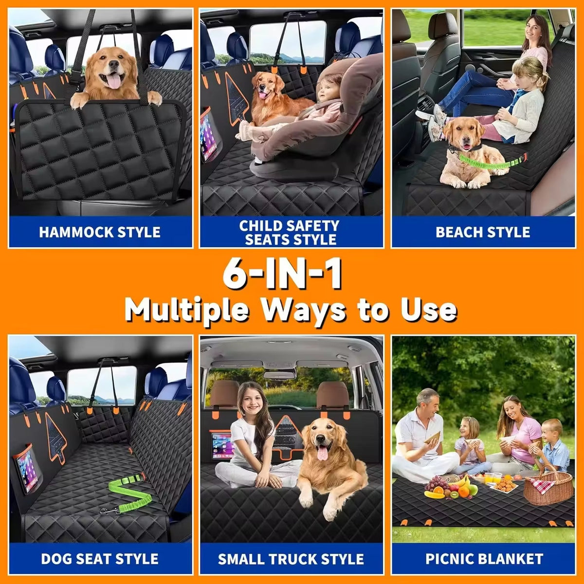 Premium Waterproof Dog Car Seat Cover