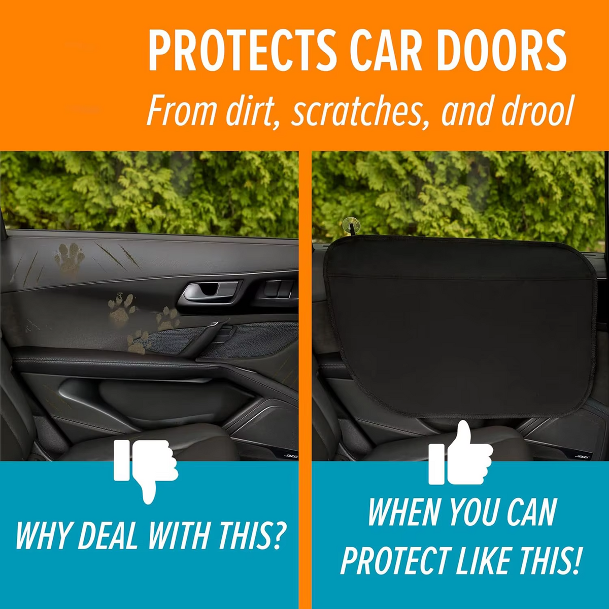 Waterproof Dog Car Door Protector Cover