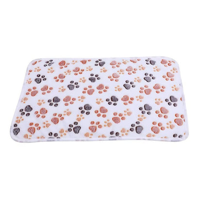 Soft Plush Paw Print Pet Blanket for Dogs