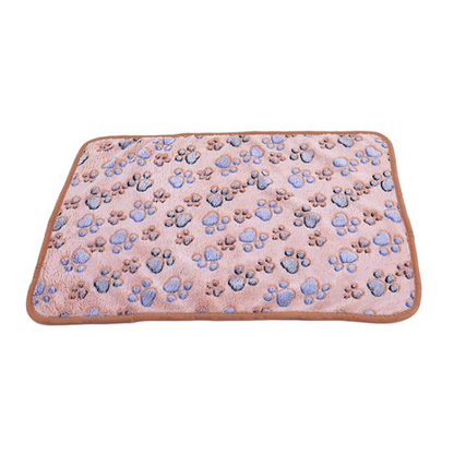 Soft Plush Paw Print Pet Blanket for Dogs