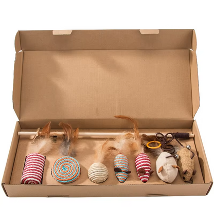 Interactive 7-Piece Cat Toy Set
