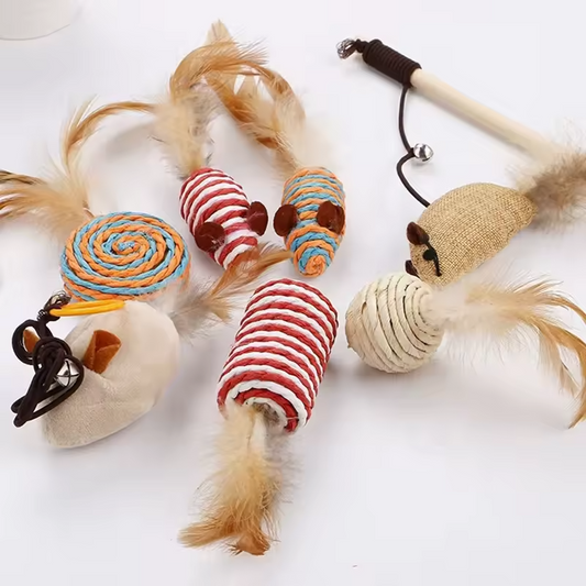 Interactive 7-Piece Cat Toy Set