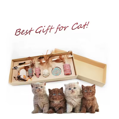 Interactive 7-Piece Cat Toy Set