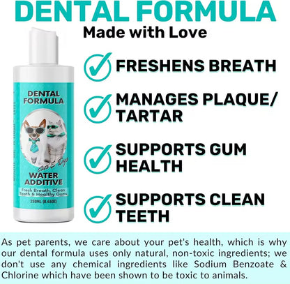 Natural Pet Dental Water Additive for Dogs & Cats
